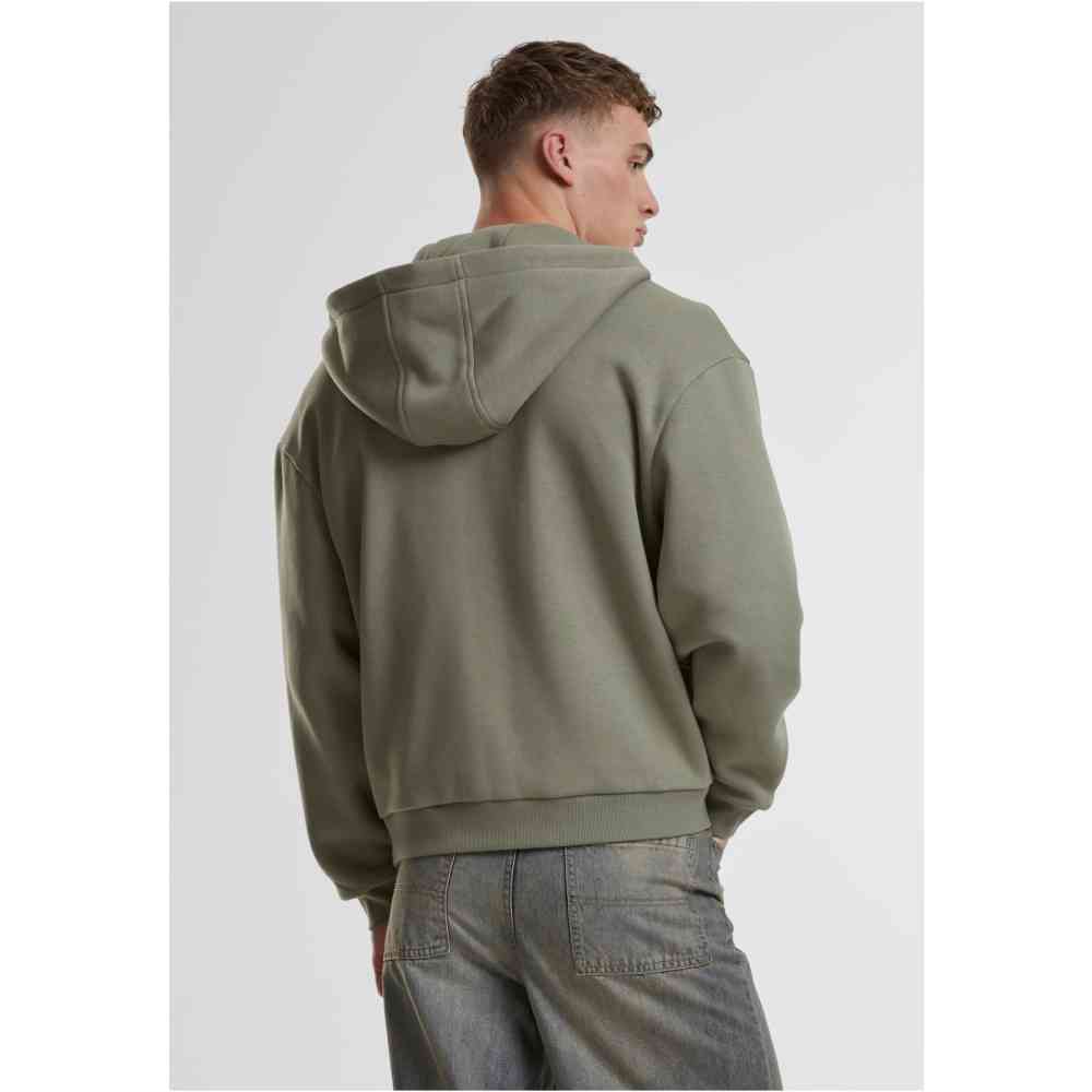 Urban Classics - Fluffy Zip hoodie - Olive green